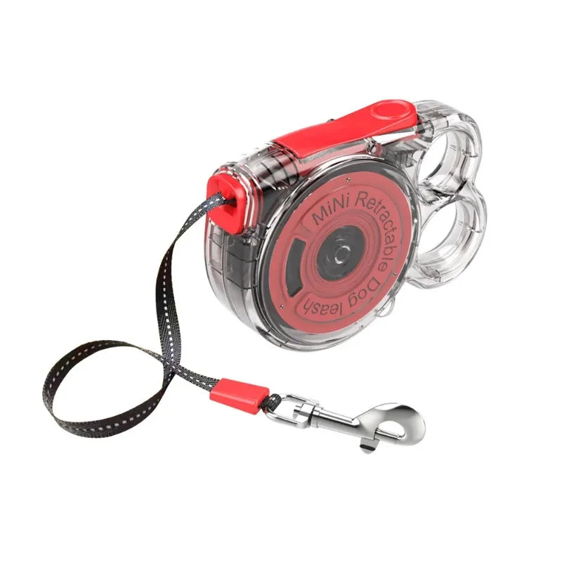 Automatic Retractable Small Dog Leash 3m Ultralight Portable Nylon with Locking Alloy Clip for Outdoor Jogging Hiking Travel