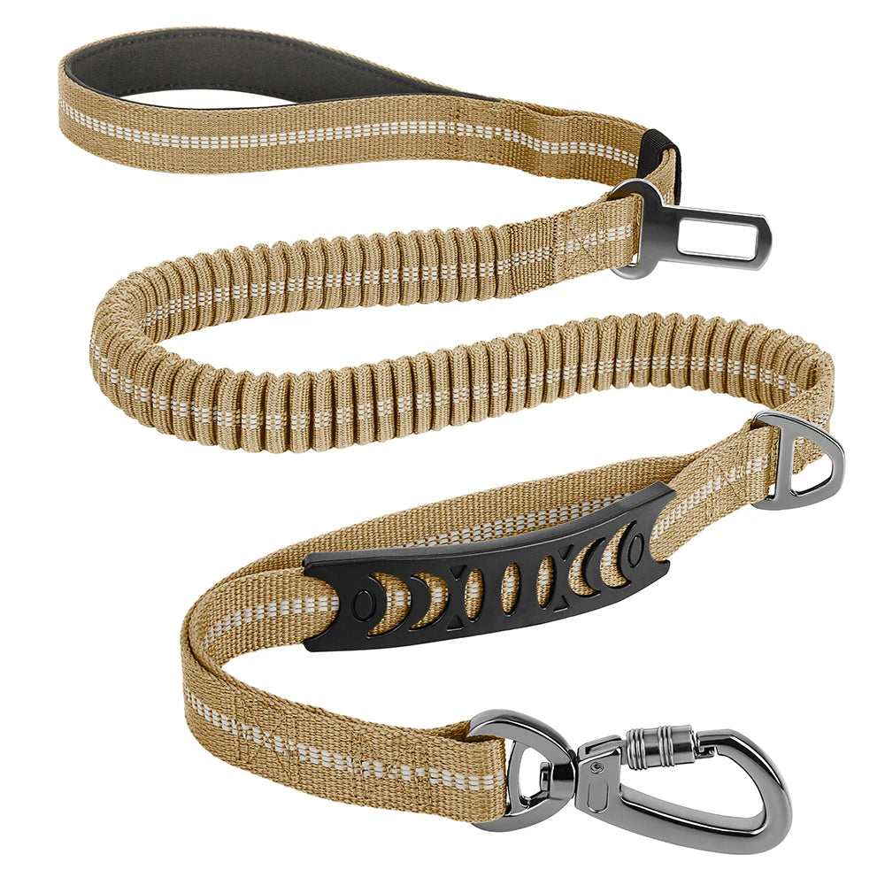 Reflective Dog Leash Durable Nylon Dog Car Seat Belt Elastic Pet Training Lead Travel Car Safety Rope For Small Large Dogs Pug