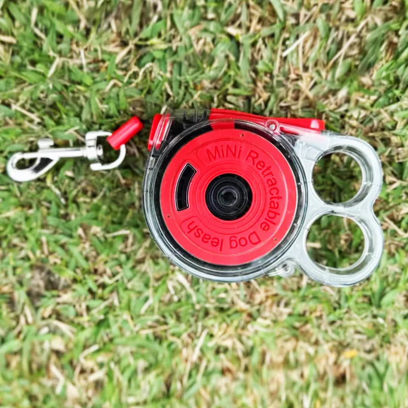 Automatic Retractable Small Dog Leash 3m Ultralight Portable Nylon with Locking Alloy Clip for Outdoor Jogging Hiking Travel