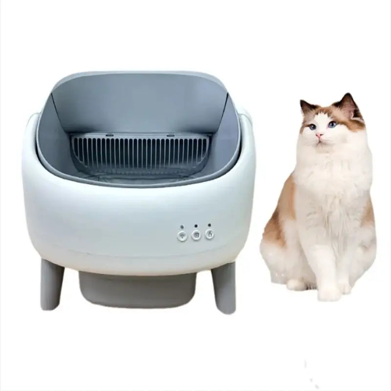 Pet Intelligent Cat Toilet, Electric Cat litter Box, Large Automatic Poop Scoop, Cat Litter Machine To Prevent Splashing Outside