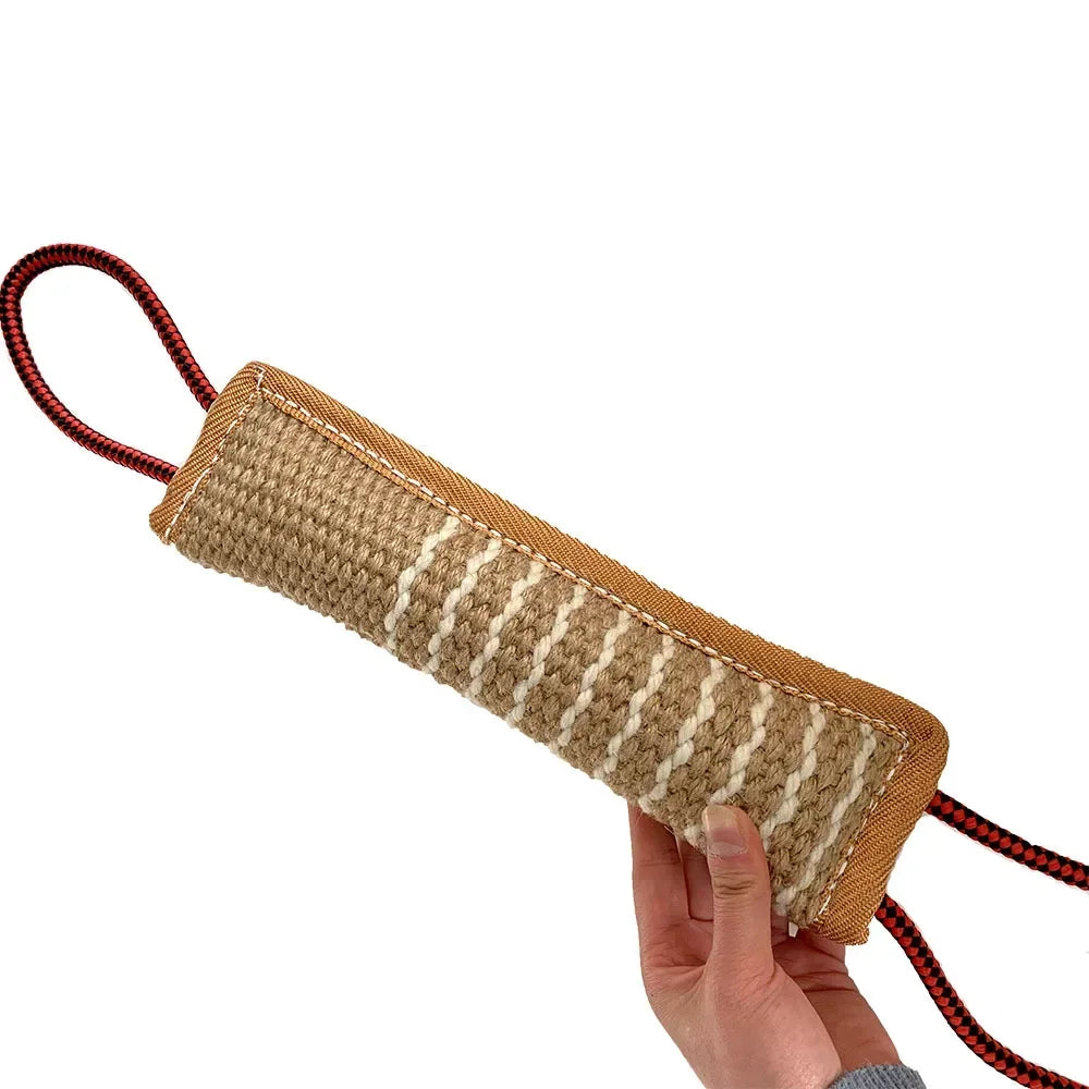 Interactive Pet Toys for Small and Large Dogs, Strong Handles, Jute Bite Pillow, Puppy Training Play Game, Durable Dog Tug Toy 2