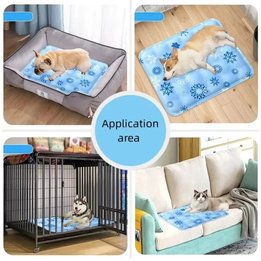 Summer Cooling Pet Water Bed Cushion Ice Pad Cat Sleeping Square Mat for Puppy Dogs Cats Pet Kennel Top Quality Cool Cold