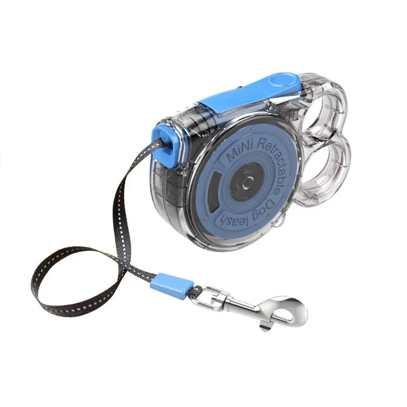Automatic Retractable Small Dog Leash 3m Ultralight Portable Nylon with Locking Alloy Clip for Outdoor Jogging Hiking Travel