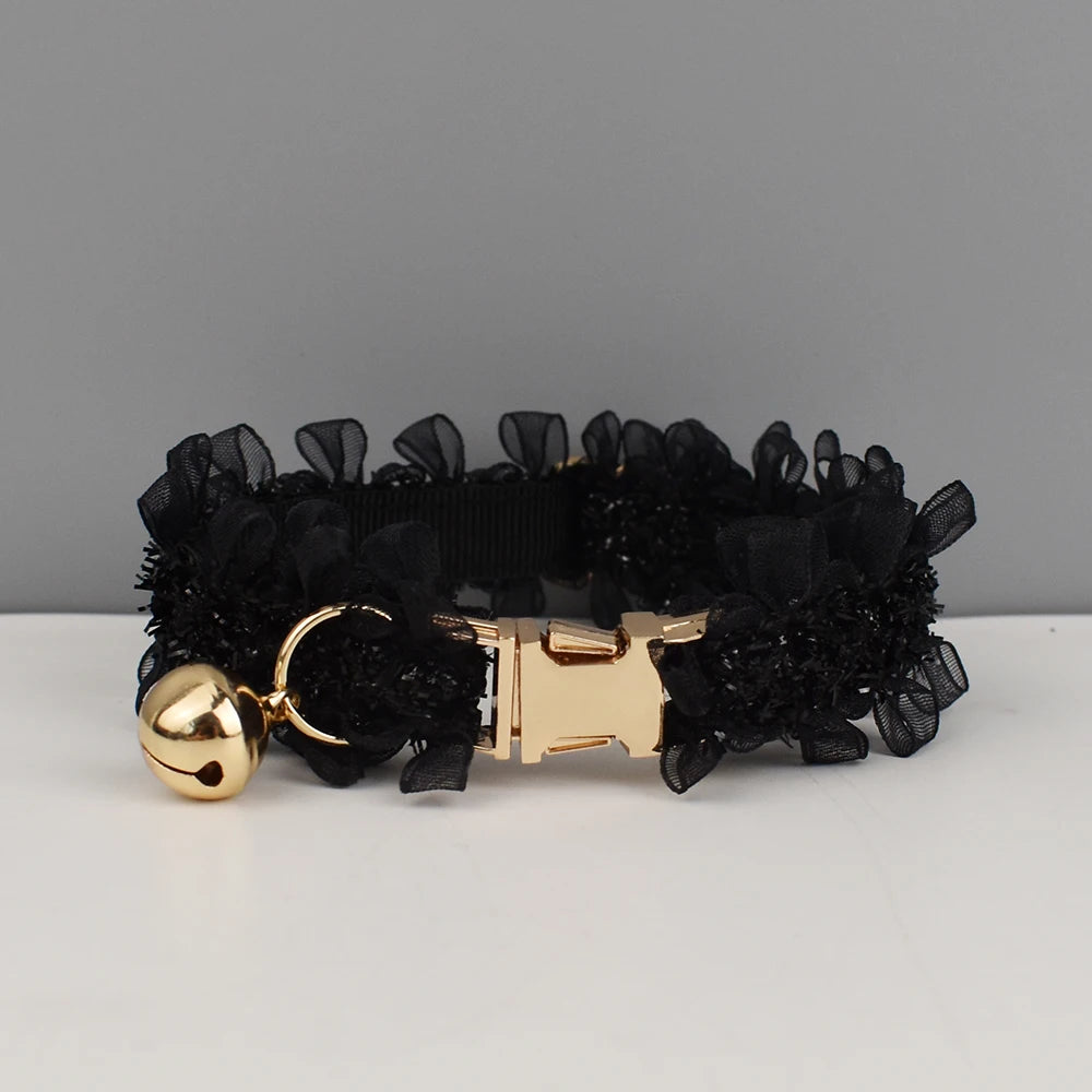 Collier de chat en dentelle réglable