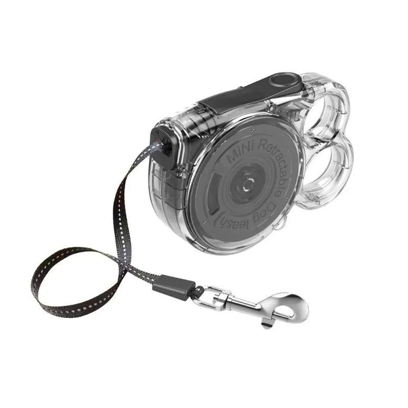 Automatic Retractable Small Dog Leash 3m Ultralight Portable Nylon with Locking Alloy Clip for Outdoor Jogging Hiking Travel