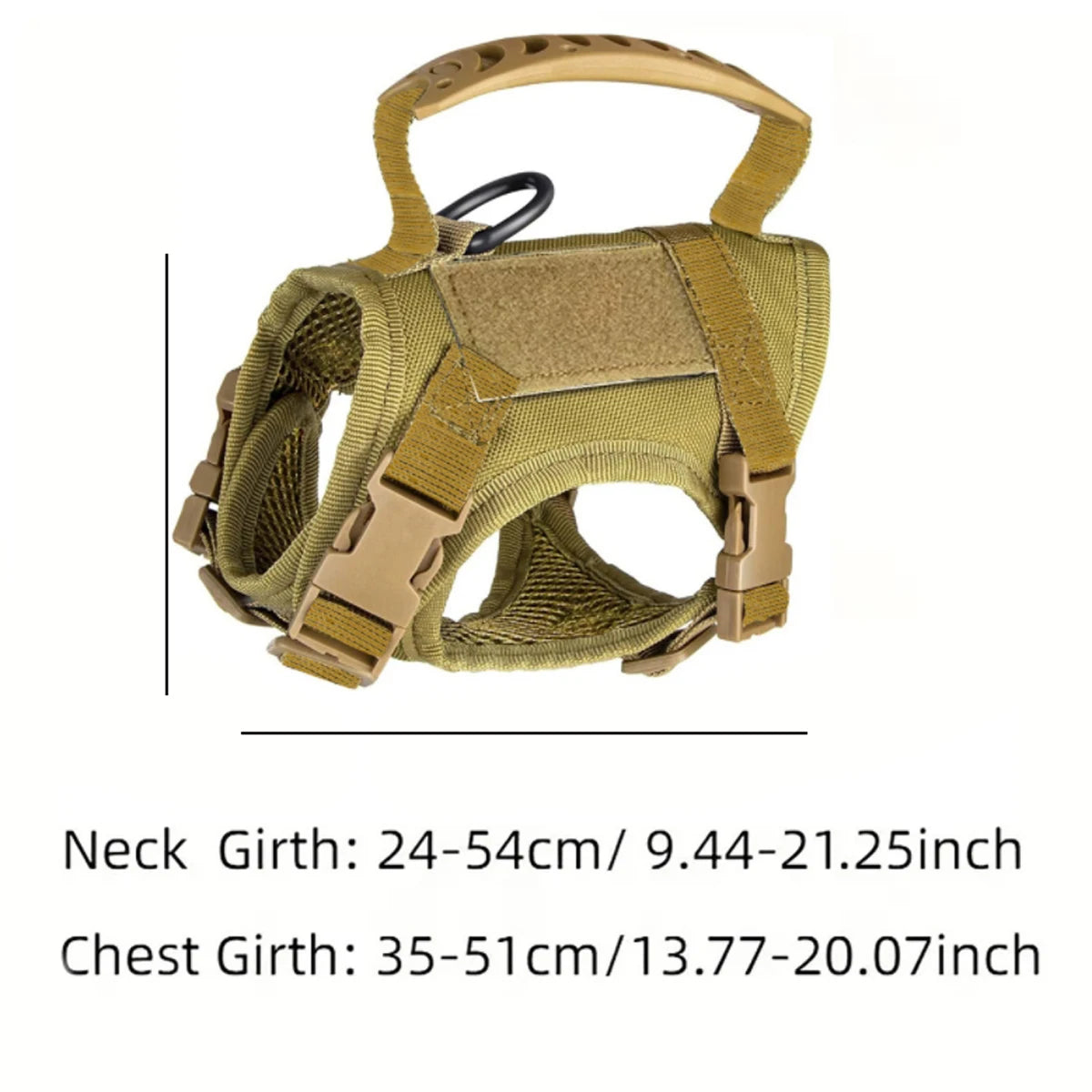 Khaki tactical cat chest harness vest lead rope anti-break adjustable walking cat leash dog small dog chain