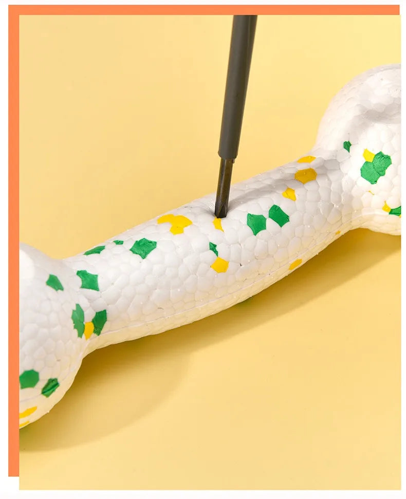 Dog interactive training toy with rope and bone for chewing - perfect for pet playtime!
