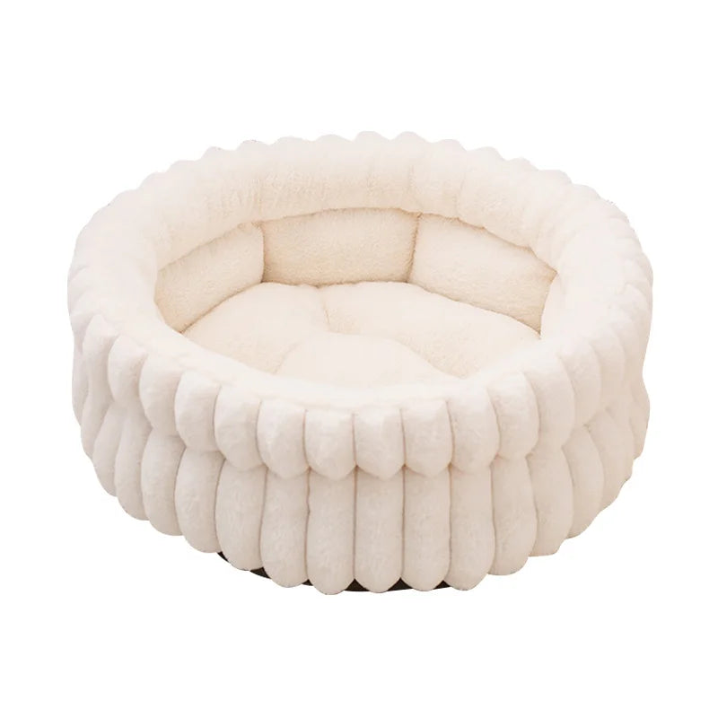40/50/60cm Cat Bed Winter Warm Dog Sleeping Mat Round Pet Bed for Cats Small Medium Dogs Cozy Puppy Sleeping Bed Pet Supplies