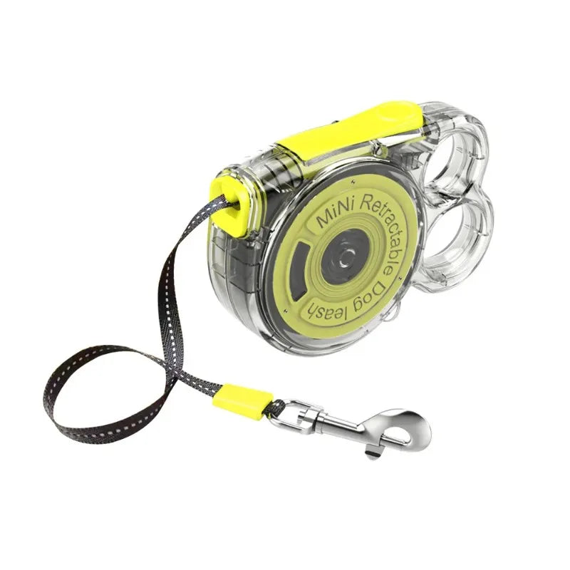 Automatic Retractable Small Dog Leash 3m Ultralight Portable Nylon with Locking Alloy Clip for Outdoor Jogging Hiking Travel