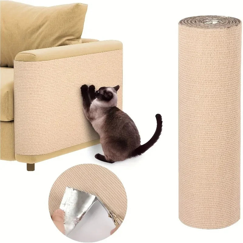 Self-Adhesive Cat Scratching Pad - Durable Polyester Felt Mat for Walls & Furniture Protection, Multi-Size Pack, Cat Scratcher