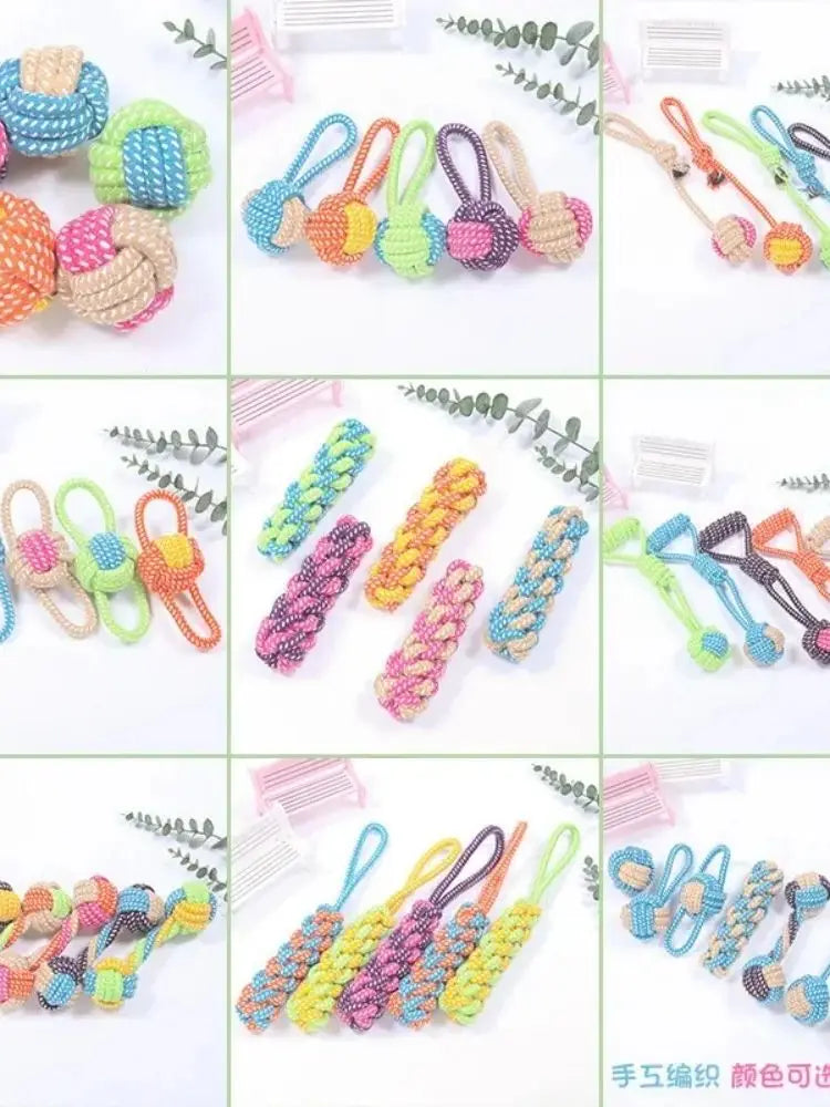 Pet Dog Toys for Large Small Dogs Toy Interactive Cotton Rope Mini Dog Toys Ball for Dogs Accessories Toothbrush Chew Puppy Toy