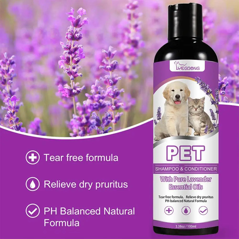 Puppy Shampoo for Dogs Cats Grooming Pet Flea Tick Control Relieve Itching Ph Balanced Cleaning Moisturizing Smooth Pet Shampoo