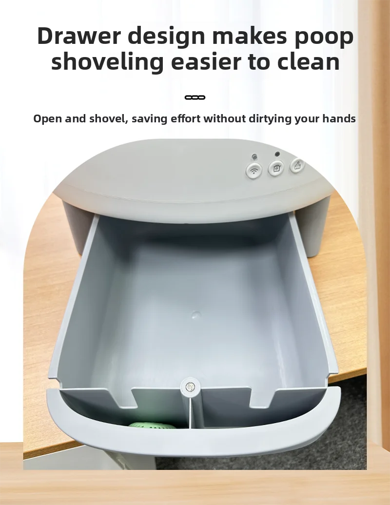 Pet Intelligent Cat Toilet, Electric Cat litter Box, Large Automatic Poop Scoop, Cat Litter Machine To Prevent Splashing Outside