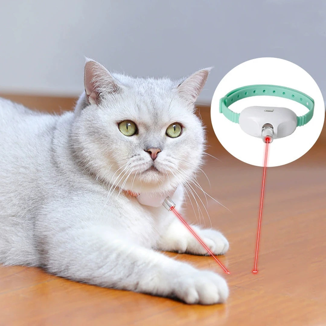 Laser Pointer Collar for Cats - Wearable Automatic Cat Laser Light Toy, Electric Smart Amusing USB Rechargeable Interactive Toys