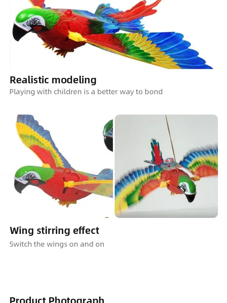 Electric Parrot Hanging Wire Circling Parrot Bird Cat Toy Funny Self-hey  Automatic Scratch Cat Stick Eagle Cat Interactive Toy