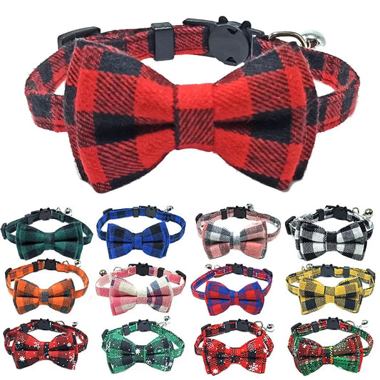 Collier nœud papillon pour chat détachable